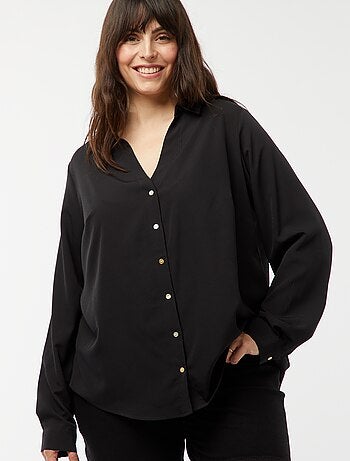 Camicia morbida in tessuto crêpe