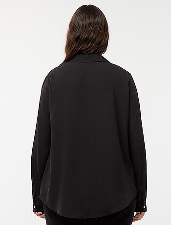 Camicia morbida in tessuto crêpe