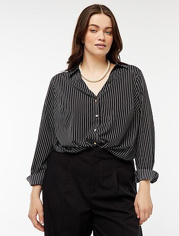 Camicia morbida in tessuto crêpe