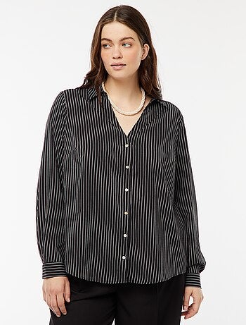 Camicia morbida in tessuto crêpe