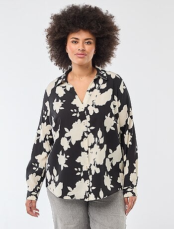 Camicia morbida in tessuto crêpe