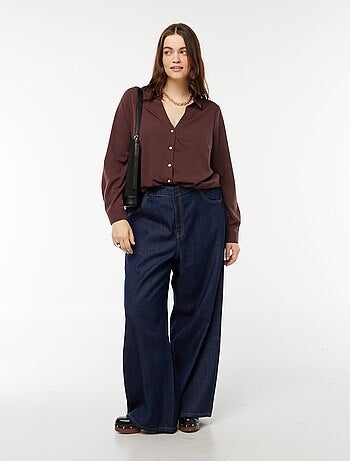 Camicia morbida in tessuto crêpe
