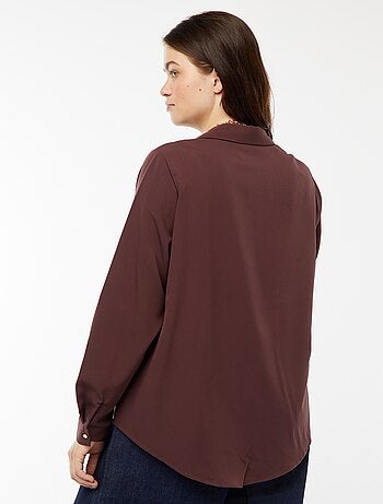 Camicia morbida in tessuto crêpe
