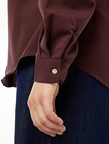 Camicia morbida in tessuto crêpe