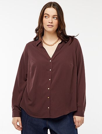 Camicia morbida in tessuto crêpe