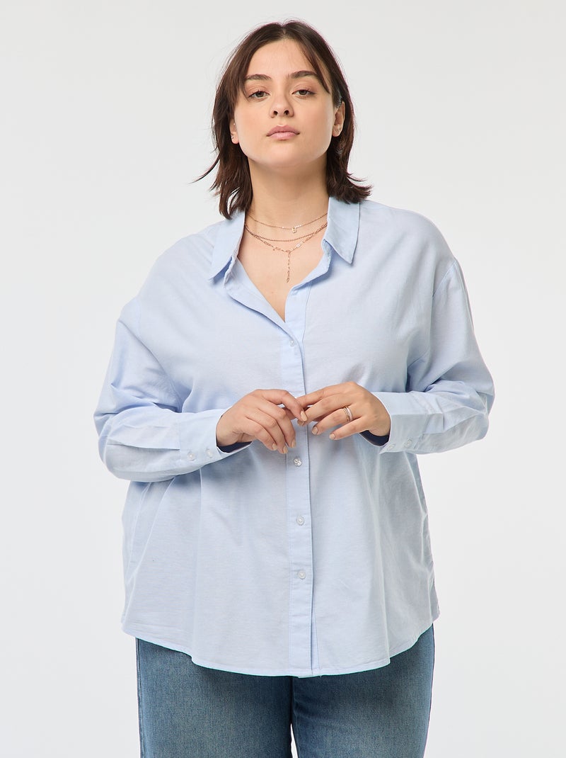 Camicia morbida Oxford Blu - Kiabi