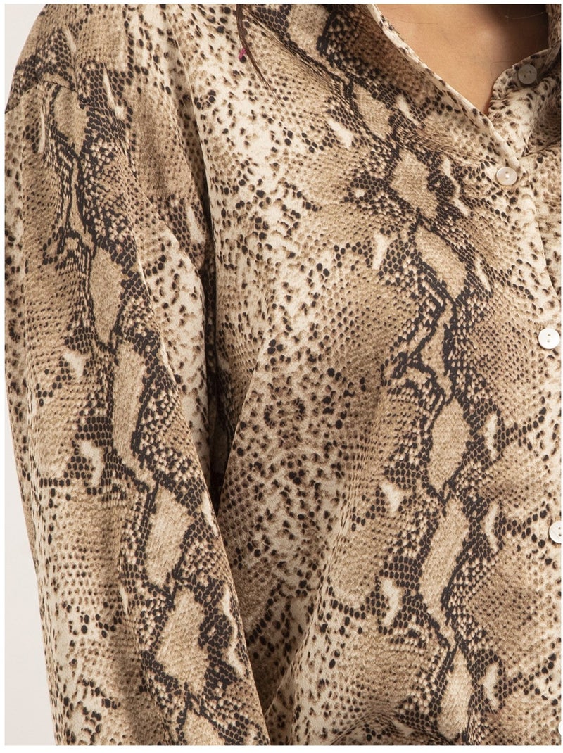 Camicia motifs OTARINA Beige - Kiabi