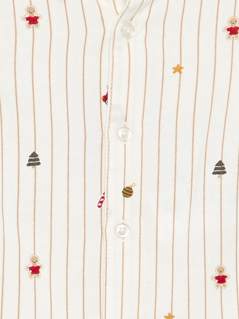 Camicia 'Natale' in flanella Bianco - Kiabi