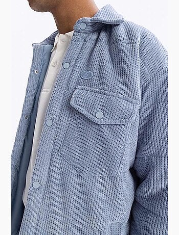 Camicia overshirt da uomo imbottita testurizzata giesto