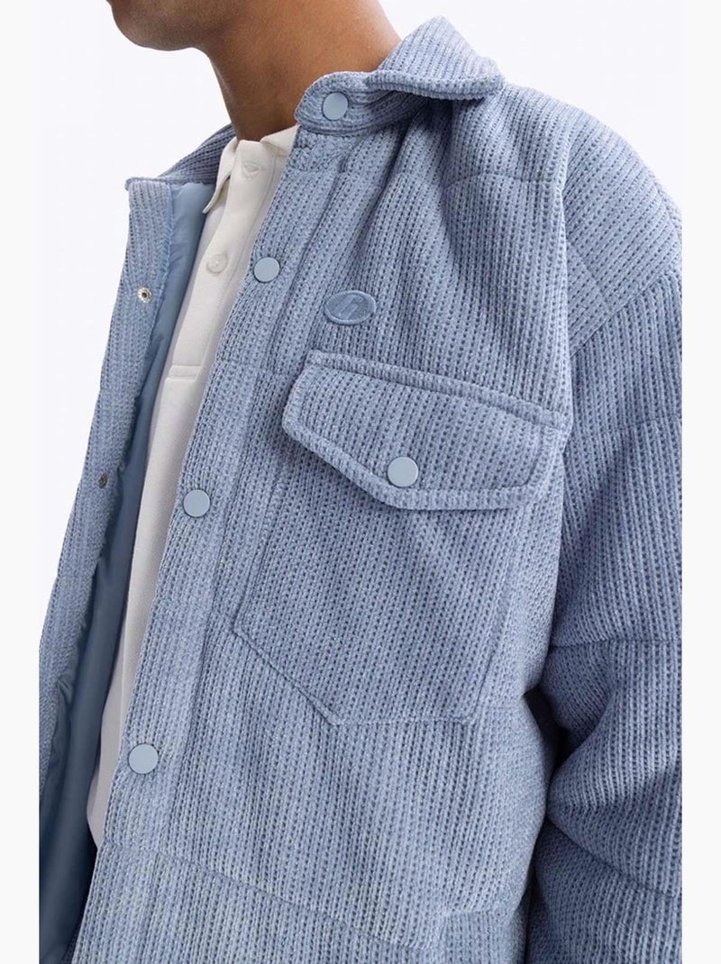 Camicia overshirt da uomo imbottita testurizzata giesto Blu cielo - Kiabi