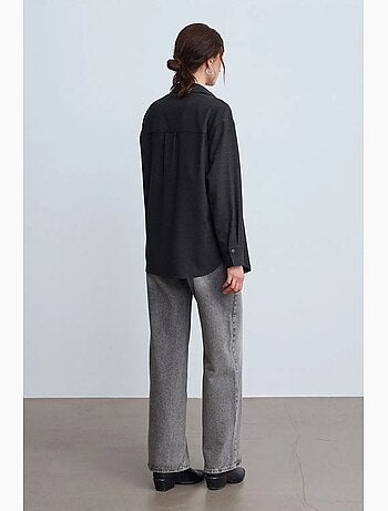 Camicia overshirt in maglia oversize a maniche lunghe dilvin
