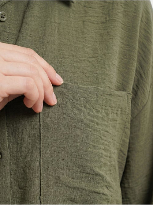 Camicia overshirt in misto lino con chiusura a bottoni bdart - Kiabi