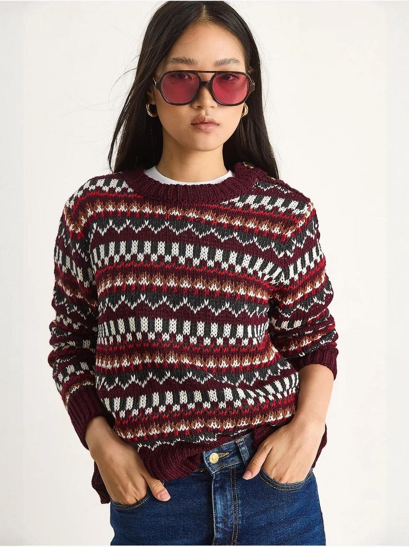 Camicia overshirt in misto lino con chiusura a bottoni bdart Ciliegia - Kiabi