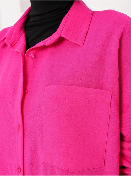 Camicia overshirt in misto lino con chiusura a bottoni bdart - Kiabi