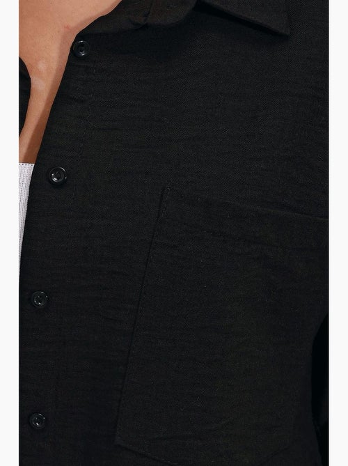 Camicia overshirt in misto lino con chiusura a bottoni bdart - Kiabi