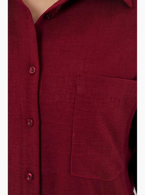 Camicia overshirt in misto lino con chiusura a bottoni bdart - Kiabi