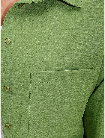 Camicia overshirt in misto lino con chiusura a bottoni bdart