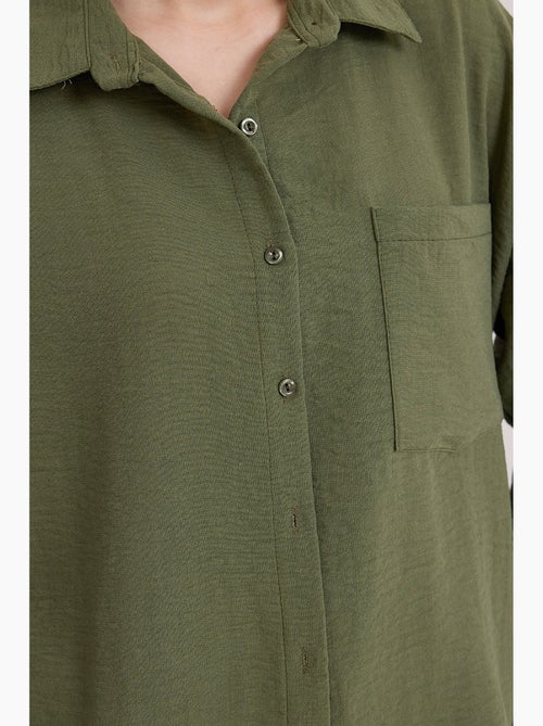 Camicia overshirt in misto lino con chiusura a bottoni bdart - Kiabi Camicia overshirt in misto lino con chiusura a bottoni bdart - Kiabi