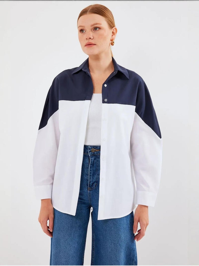 Camicia oversize a blocchi di colore bdart Blu marino - Kiabi