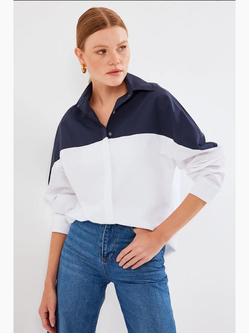 Camicia oversize a blocchi di colore bdart Blu marino - Kiabi
