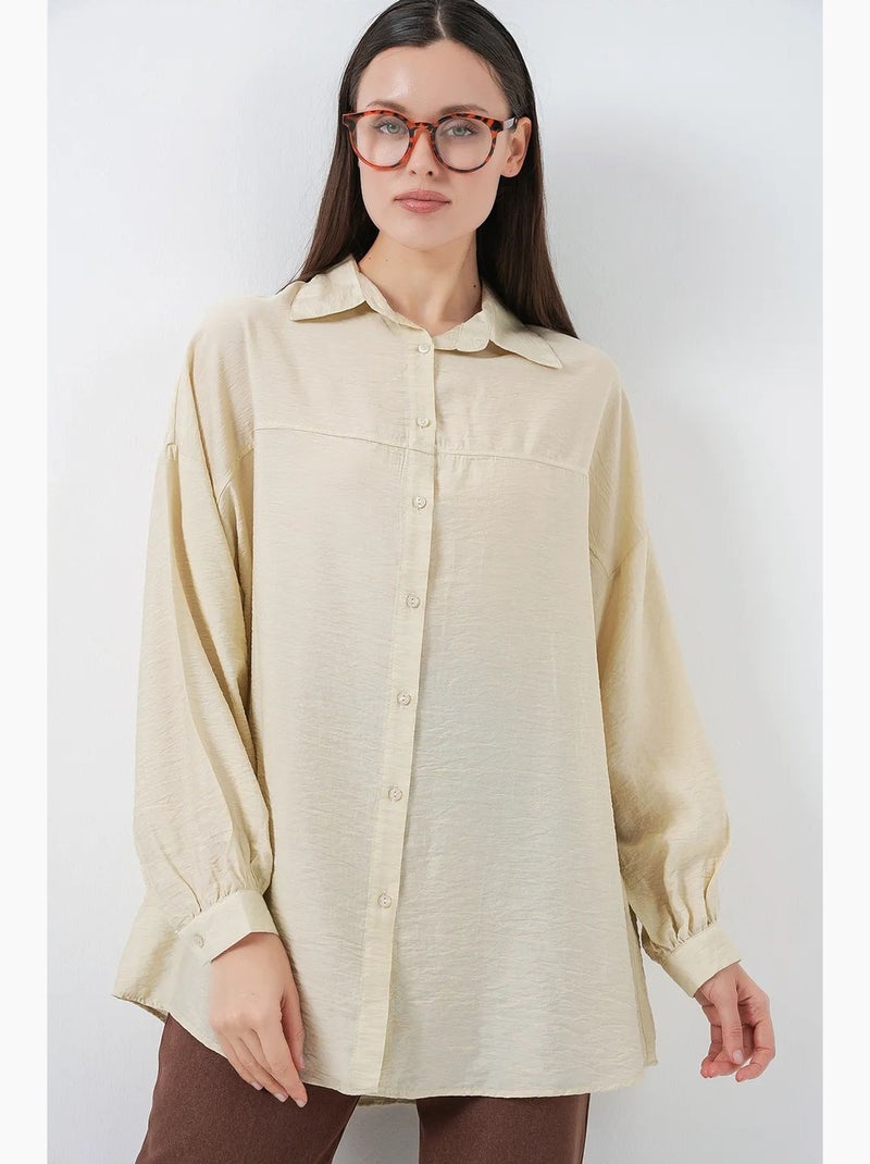 Camicia oversize a maniche lunghe bdart Avorio - Kiabi