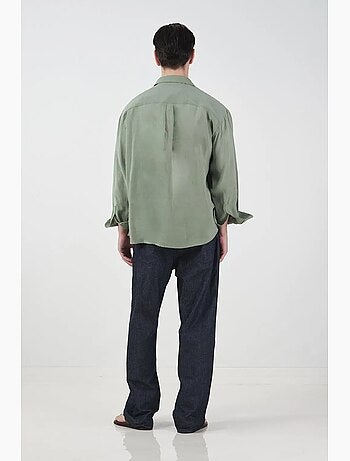 Camicia oversize a maniche lunghe con bottoni giesto