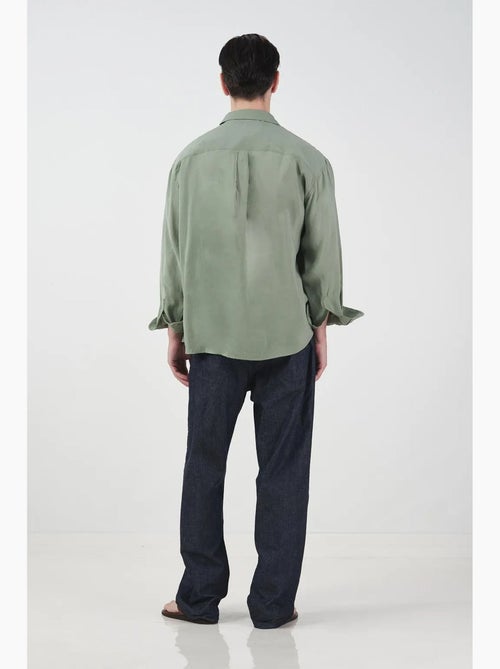 Camicia oversize a maniche lunghe con bottoni giesto - Kiabi Camicia oversize a maniche lunghe con bottoni giesto - Kiabi