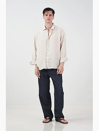 Camicia oversize a maniche lunghe con chiusura a bottoni giesto