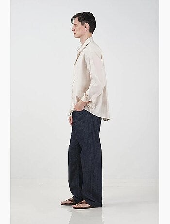 Camicia oversize a maniche lunghe con chiusura a bottoni giesto