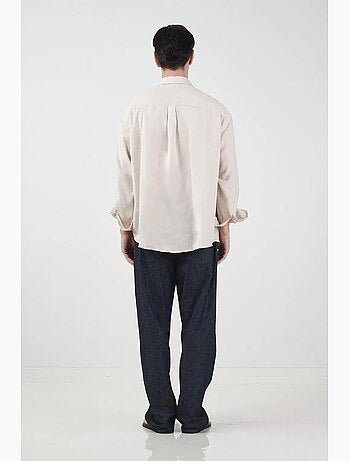 Camicia oversize a maniche lunghe con chiusura a bottoni giesto