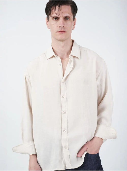 Camicia oversize a maniche lunghe con chiusura a bottoni giesto - Kiabi Camicia oversize a maniche lunghe con chiusura a bottoni giesto - Kiabi
