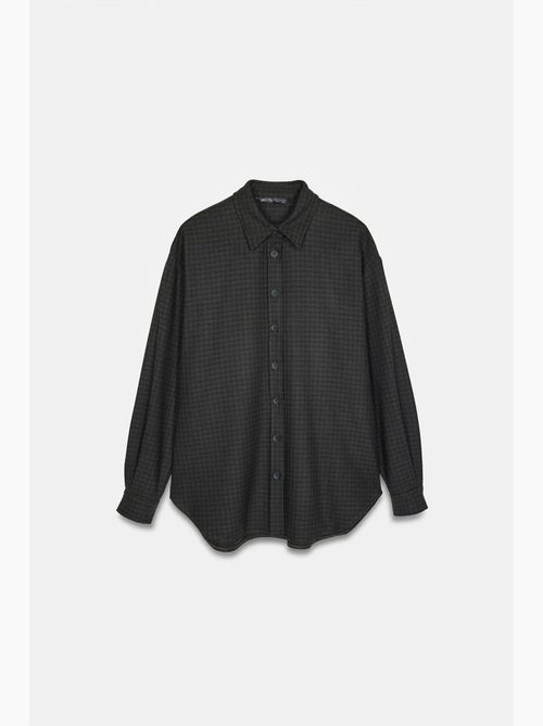 Camicia oversize a maniche lunghe con micro motivo dilvin - Kiabi Camicia oversize a maniche lunghe con micro motivo dilvin - Kiabi