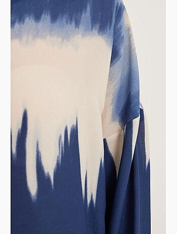 Camicia oversize a maniche lunghe con tessitura astratta e chiusura con bottoni bdart