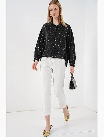 Camicia oversize a maniche lunghe stampata con taschino bdart