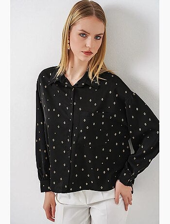 Camicia oversize a maniche lunghe stampata con taschino bdart