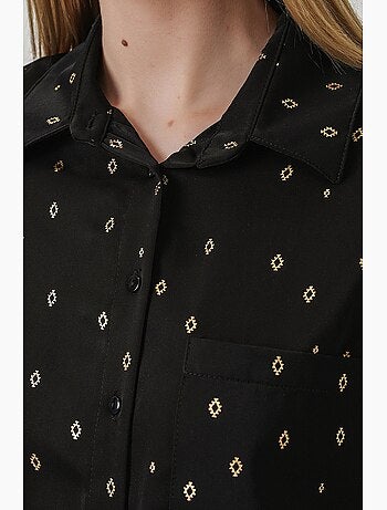 Camicia oversize a maniche lunghe stampata con taschino bdart