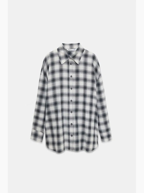 Camicia oversize a quadri a maniche lunghe dilvin - Kiabi Camicia oversize a quadri a maniche lunghe dilvin - Kiabi