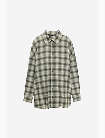 Camicia oversize a quadri a maniche lunghe dilvin