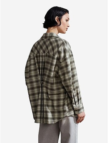 Camicia oversize a quadri a maniche lunghe dilvin
