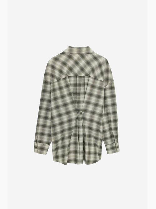 Camicia oversize a quadri a maniche lunghe dilvin - Kiabi Camicia oversize a quadri a maniche lunghe dilvin - Kiabi
