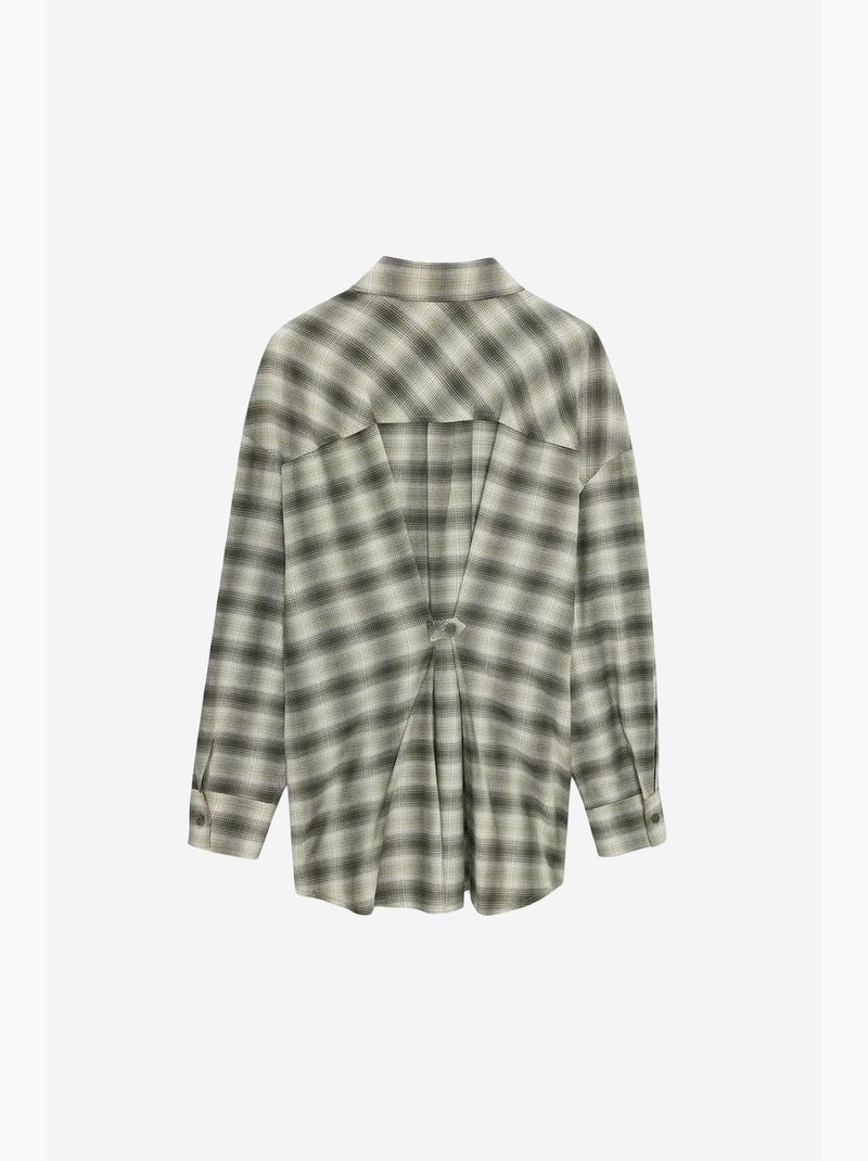 Camicia oversize a quadri a maniche lunghe dilvin Multicolore - Kiabi