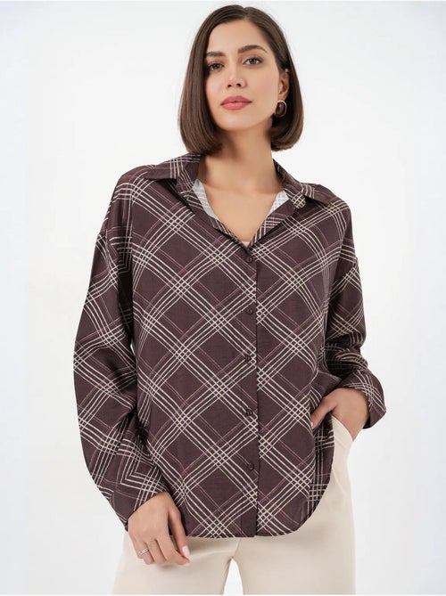 Camicia oversize a quadri con bottoni bdart - Kiabi Camicia oversize a quadri con bottoni bdart - Kiabi