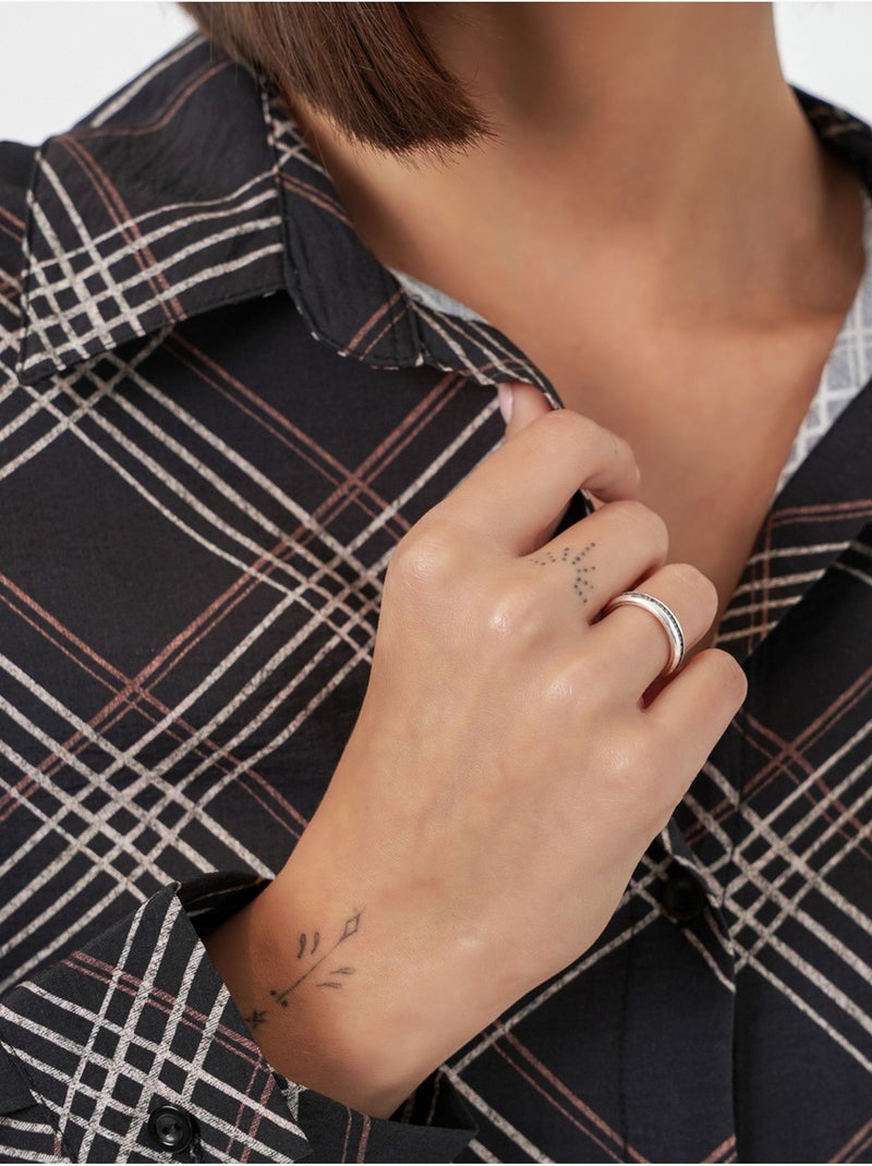 Camicia oversize a quadri con bottoni bdart Nero - Kiabi