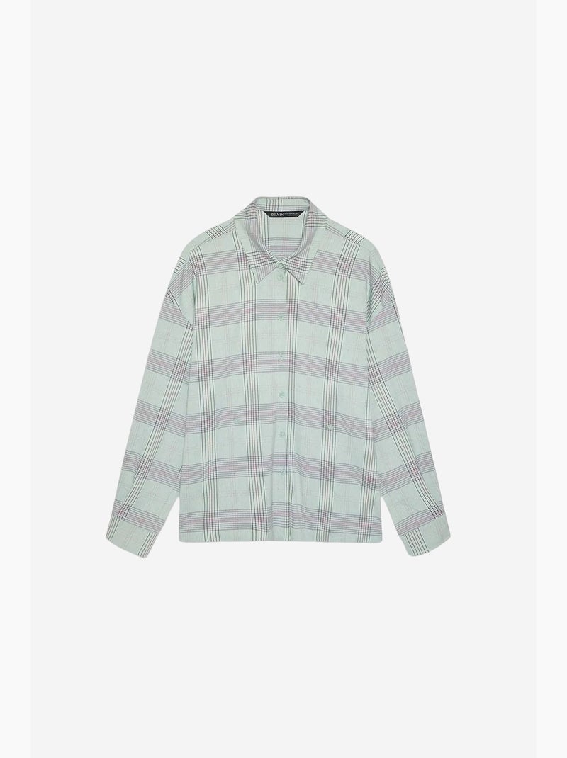 Camicia oversize a quadri in tessuto Multicolore - Kiabi