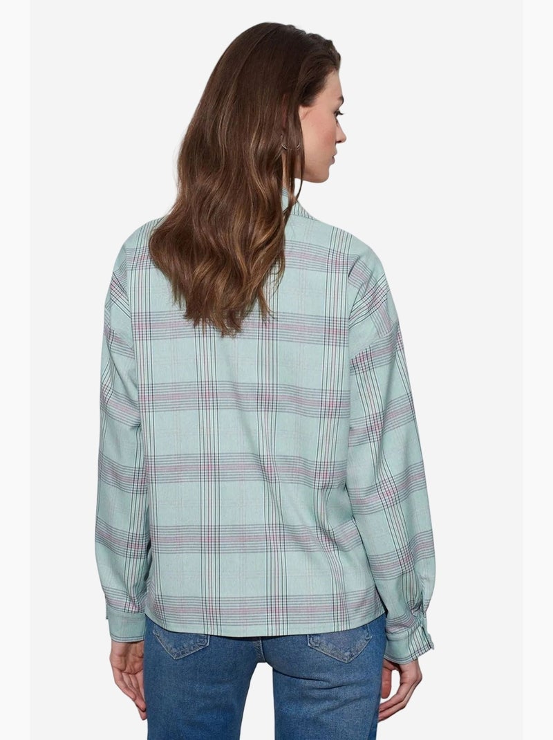 Camicia oversize a quadri in tessuto Multicolore - Kiabi