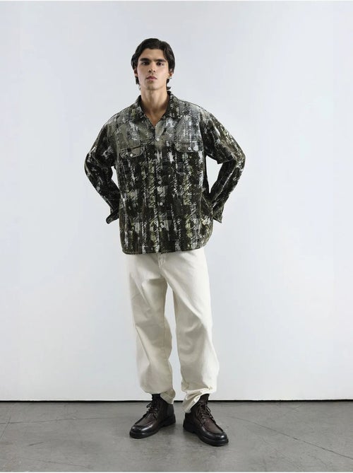 Camicia oversize a quadri testurizzata con tasca giesto - Kiabi Camicia oversize a quadri testurizzata con tasca giesto - Kiabi