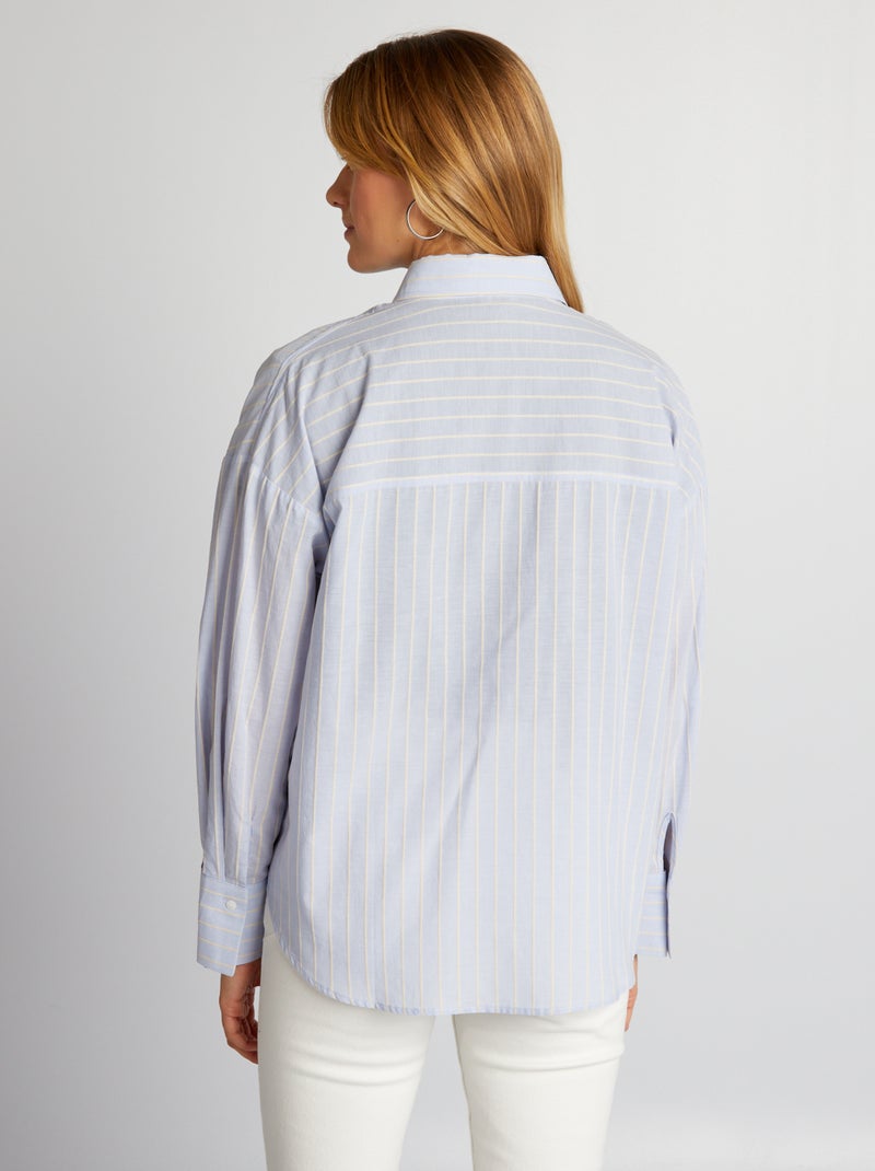 Camicia oversize a righe BLU - Kiabi