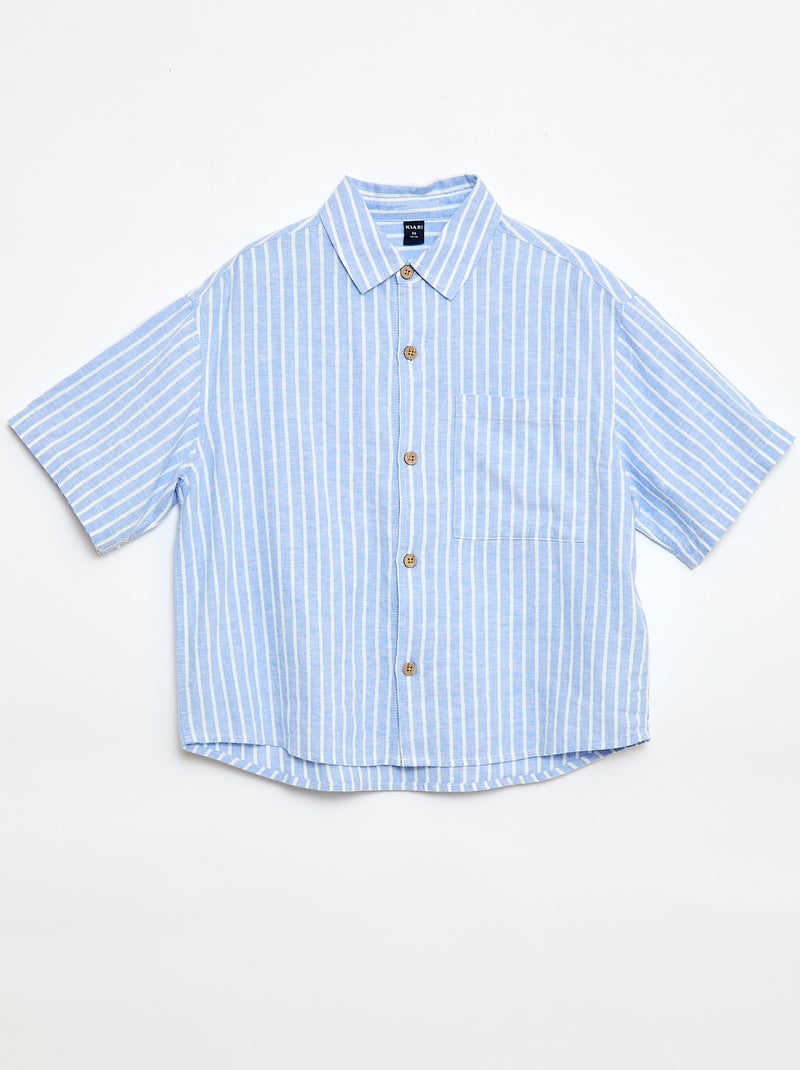 Camicia oversize a righe Blu - Kiabi