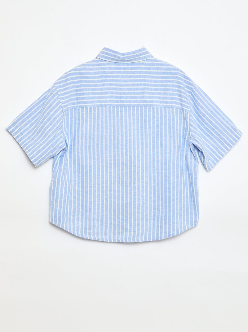 Camicia oversize a righe Blu - Kiabi