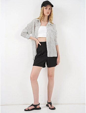 Camicia oversize a righe con abbottonatura frontale bdart